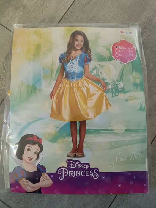 Strój królewna śnieżka Disney 3-4 latka .