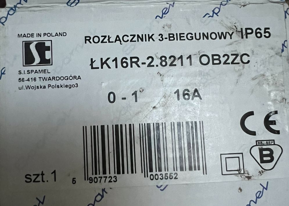 Rozłącznik trzybiegunowy