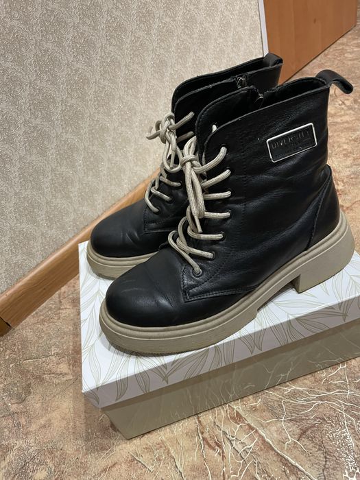 Зимові шкіряні ботінки