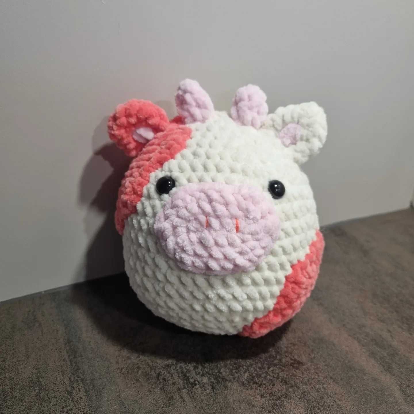 Squishy cow, krówka, przytulanka, pluszak, handmade, prezent