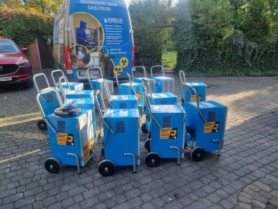 WYNAJEM Osuszacz powietrza Osuszanie po tynkach wylewkach zalaniu