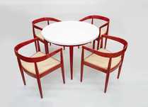 Stół + krzesła, design skandynawski lata 60 / 70