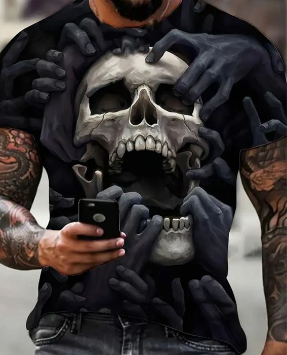 Męska koszulka z wysokiej jakości nadrukiem