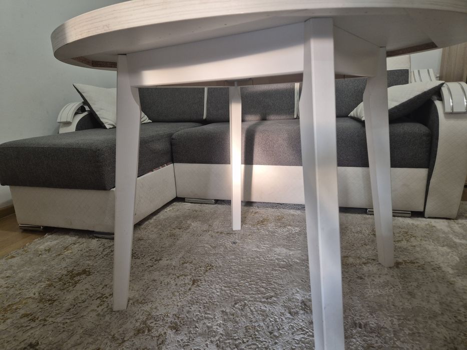 Stolik okrągły biały 100cm