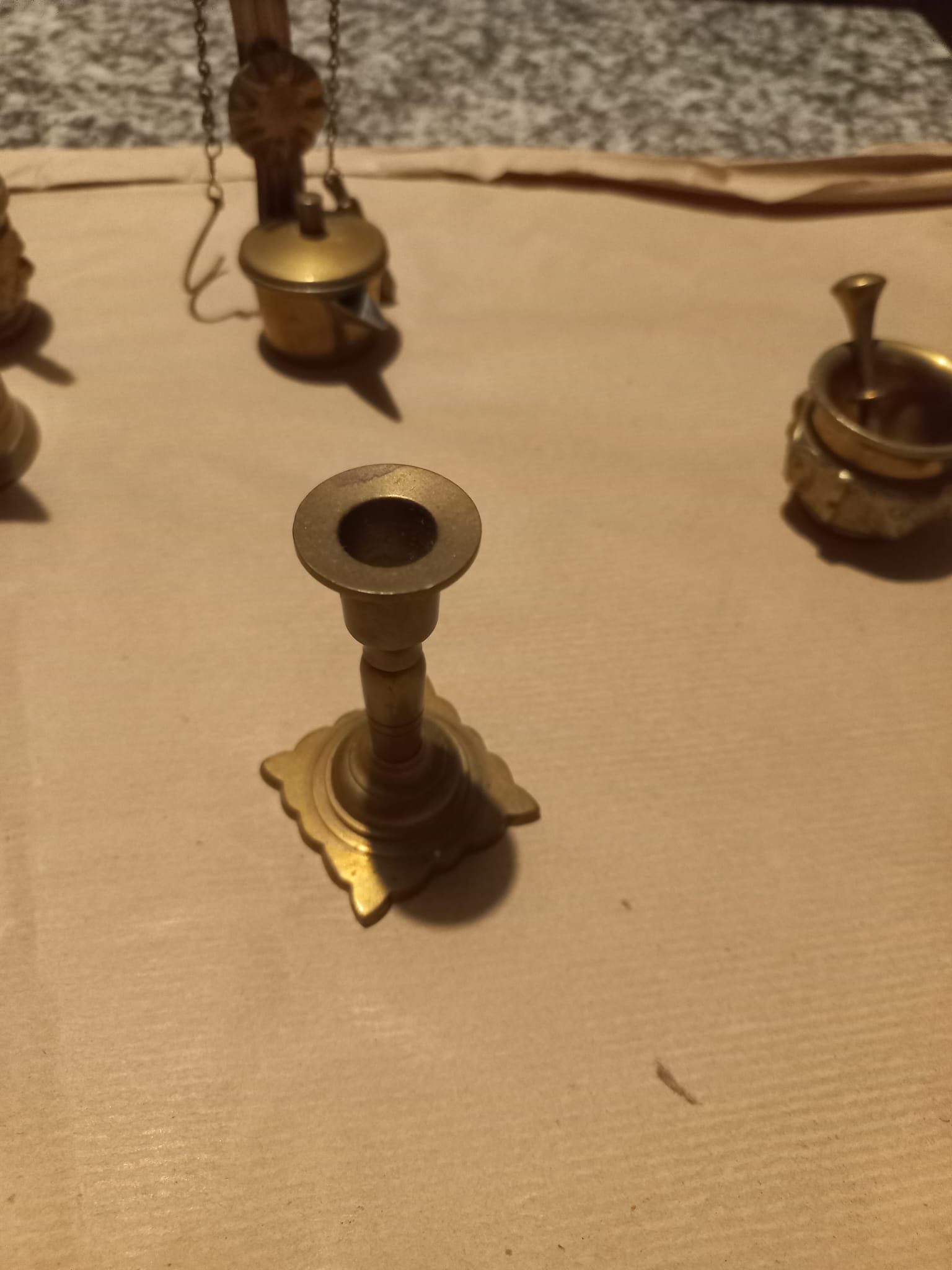 Conjunto de 5 peças douradas