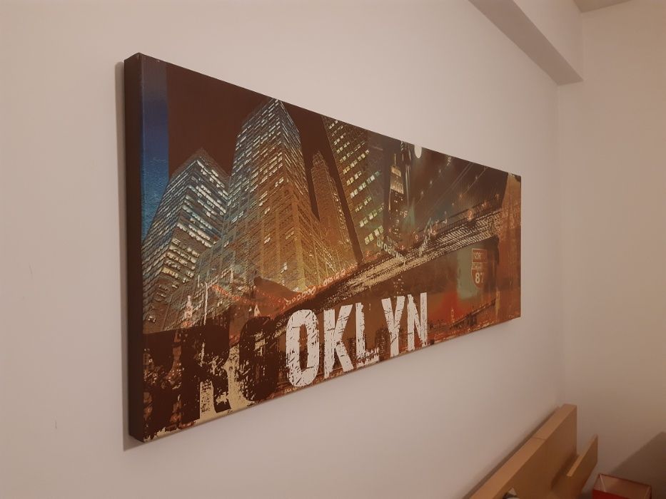 Quadro Brooklyn (Impressão sob Tela) 1,50x0,48 m