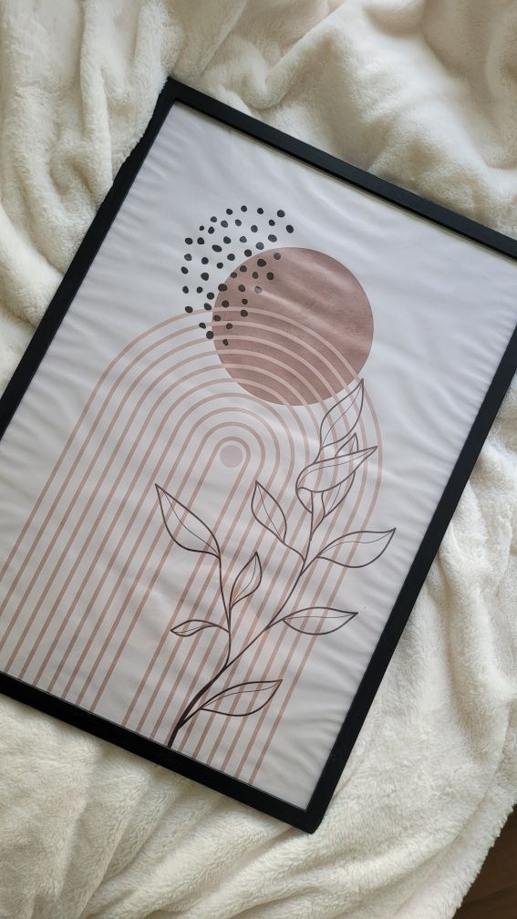 Plakat 50x70 płótno BOHO z antyramą
