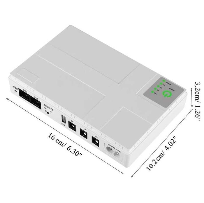 Безперебійник для WI-FI роутера, dc ups,5V,9V,12V,powerbank 10400 36Вт