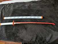 Katana Kyojuro Rengoku Demon Slayer Lâmina Bambu Cosplay
