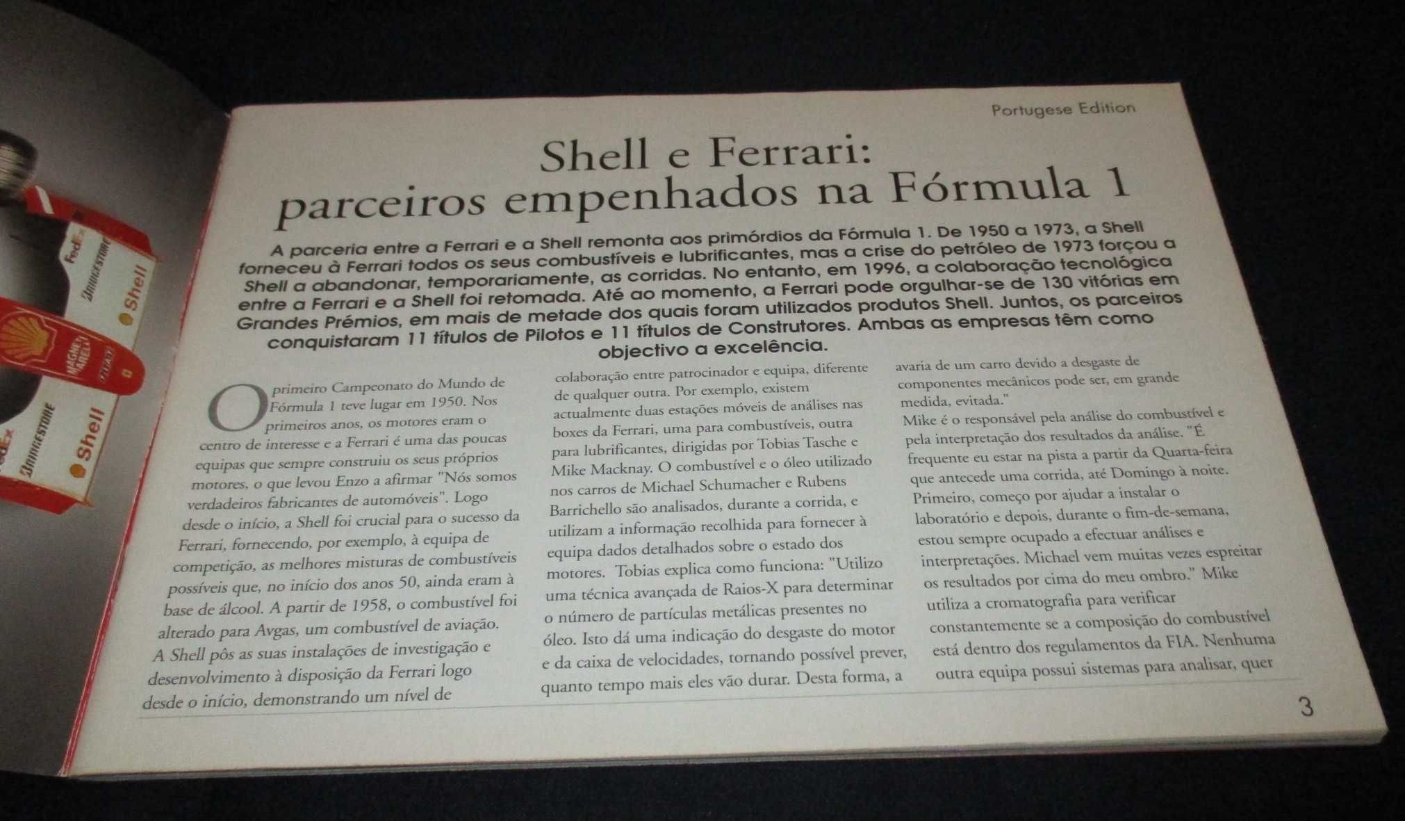 Livro Ferrari in Racing 1950 a 2001 Edição portuguesa