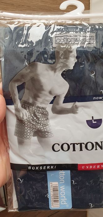 Granatowe L męskie luźne bokserki  bawełniane 100% bawełna 2XL,3XL,XL