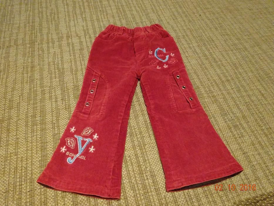 spodnie czerwone dziewczęce rozmiar 92