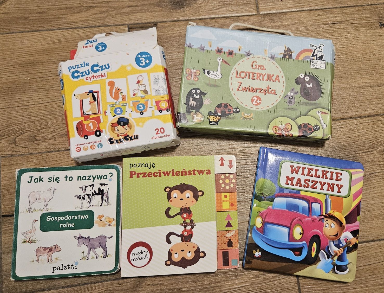 Zestaw zabawek Loteryjka, Puzzle Czuczu cyfry, książeczki