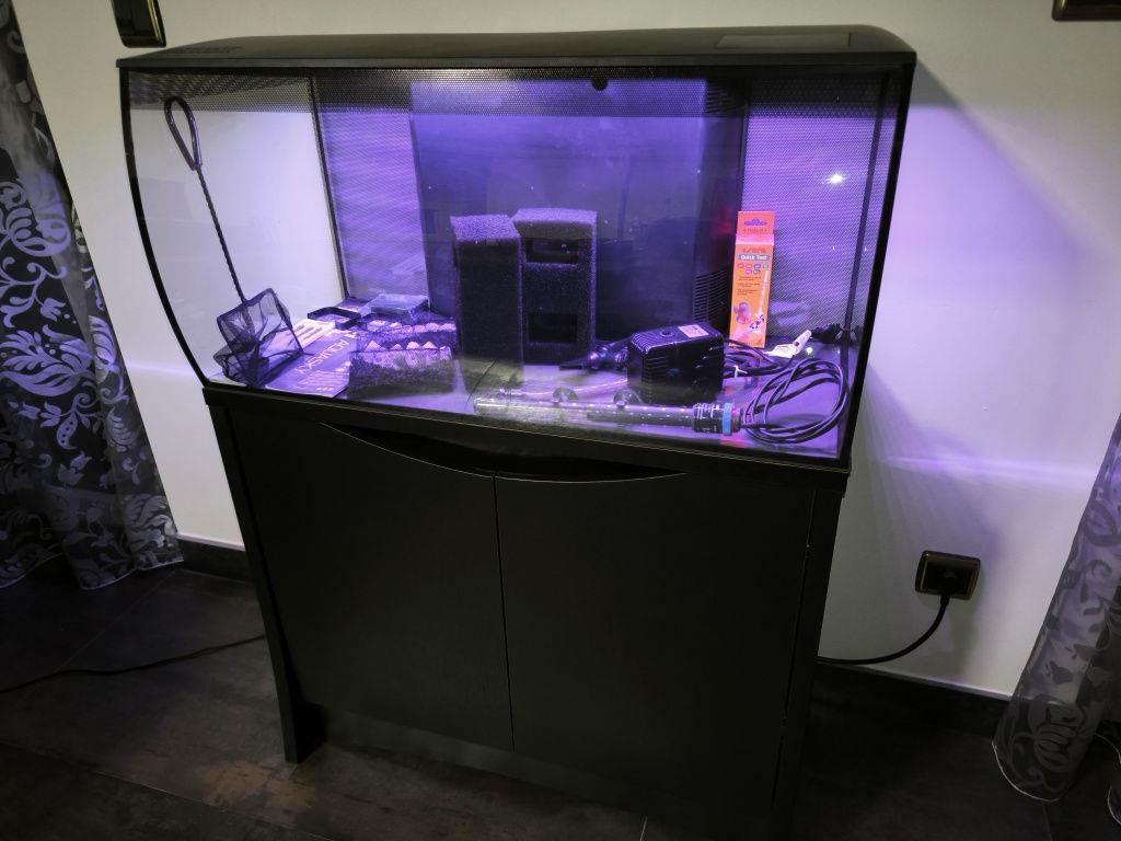 Aquário fluval flex 123 + móvel + termostato