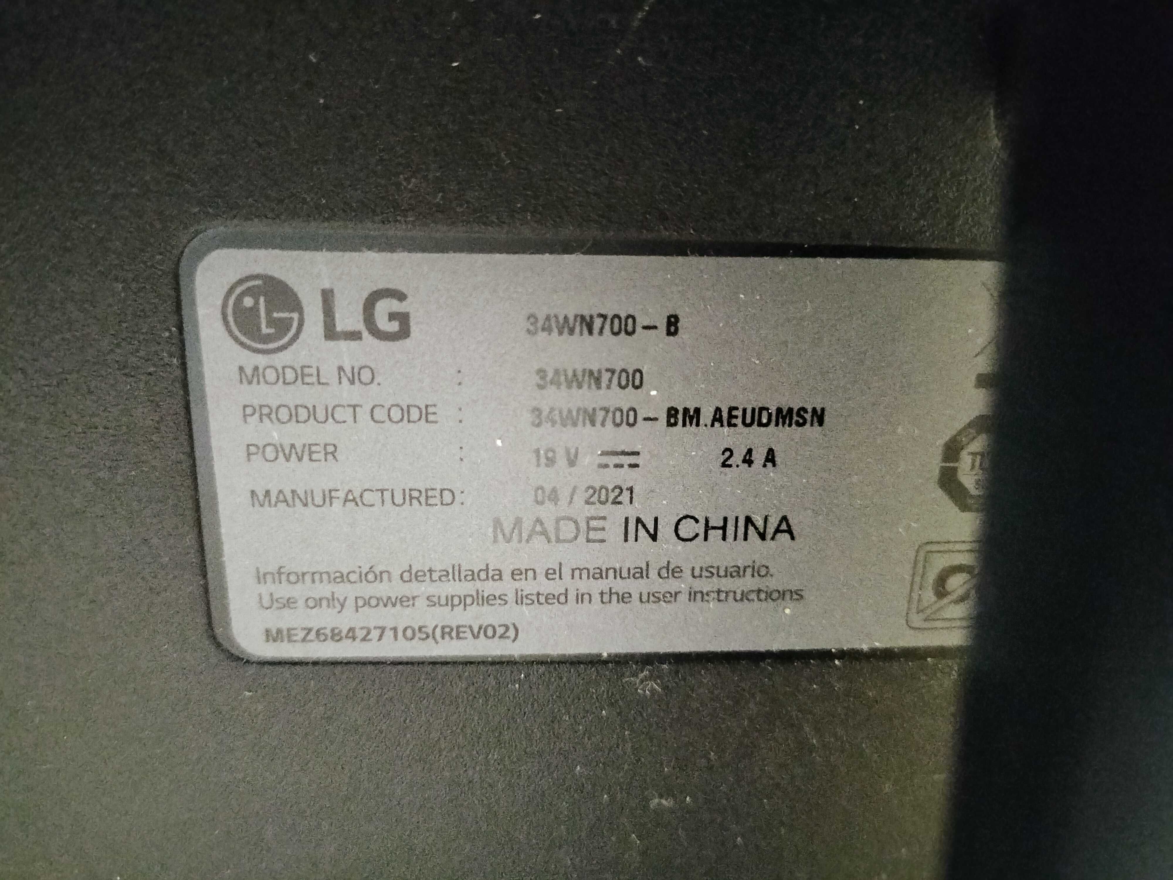 Monitor LG 34 cali