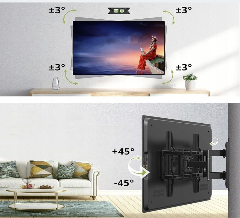 Uchwyt stojak wieszak do telewizora 32-90" super mocny 68 kg