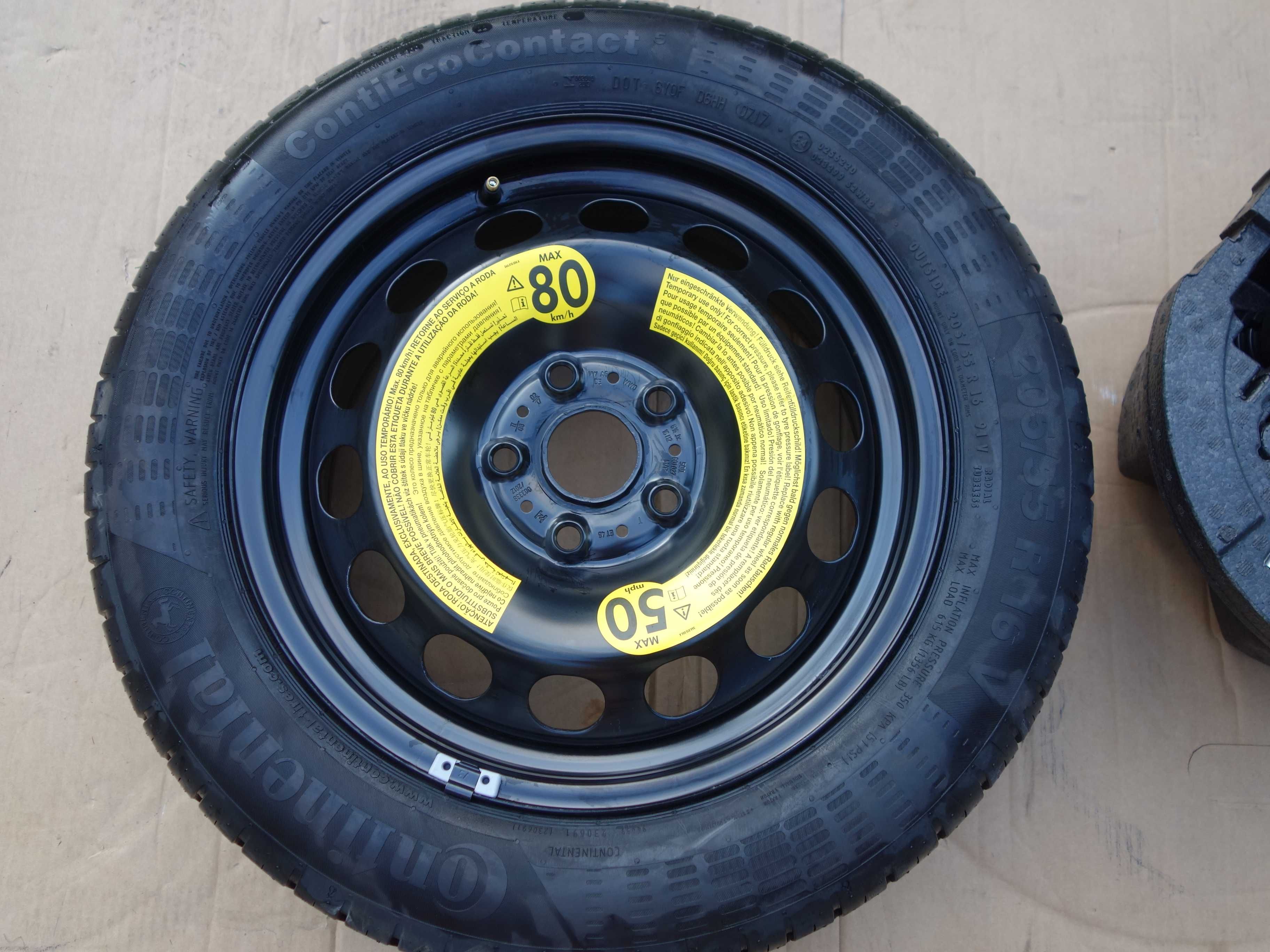 Koło Zapasowe VW PASSAT B8 B7 SKODA OCTAVIA III IV Superb 16'' + wkład