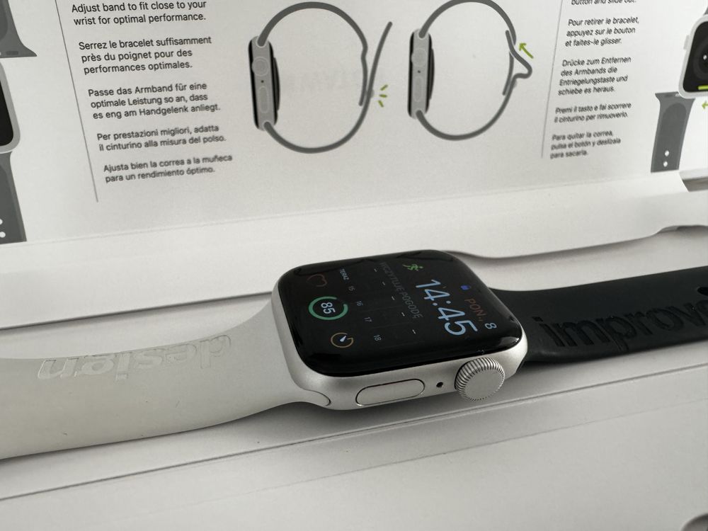 Apple watch iWatch SE 2022 - super stan 100% sprawny zestaw A2351 GPS