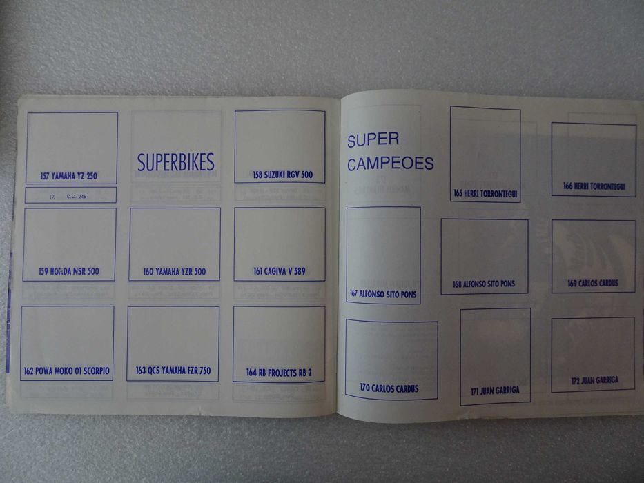 Caderneta de cromos vazia Motociclismo