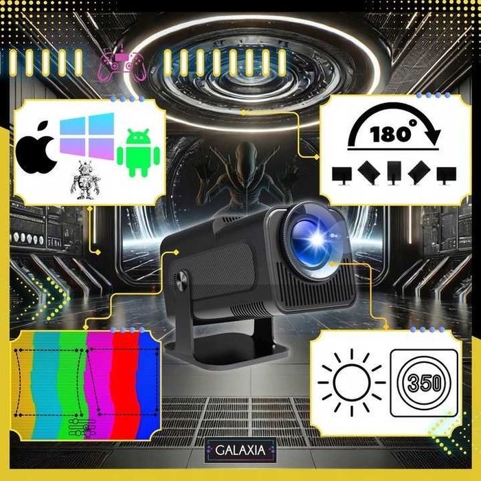Projektor Rzutnik Mini Przenośny Android Led Wifi FULL HD Smart TV