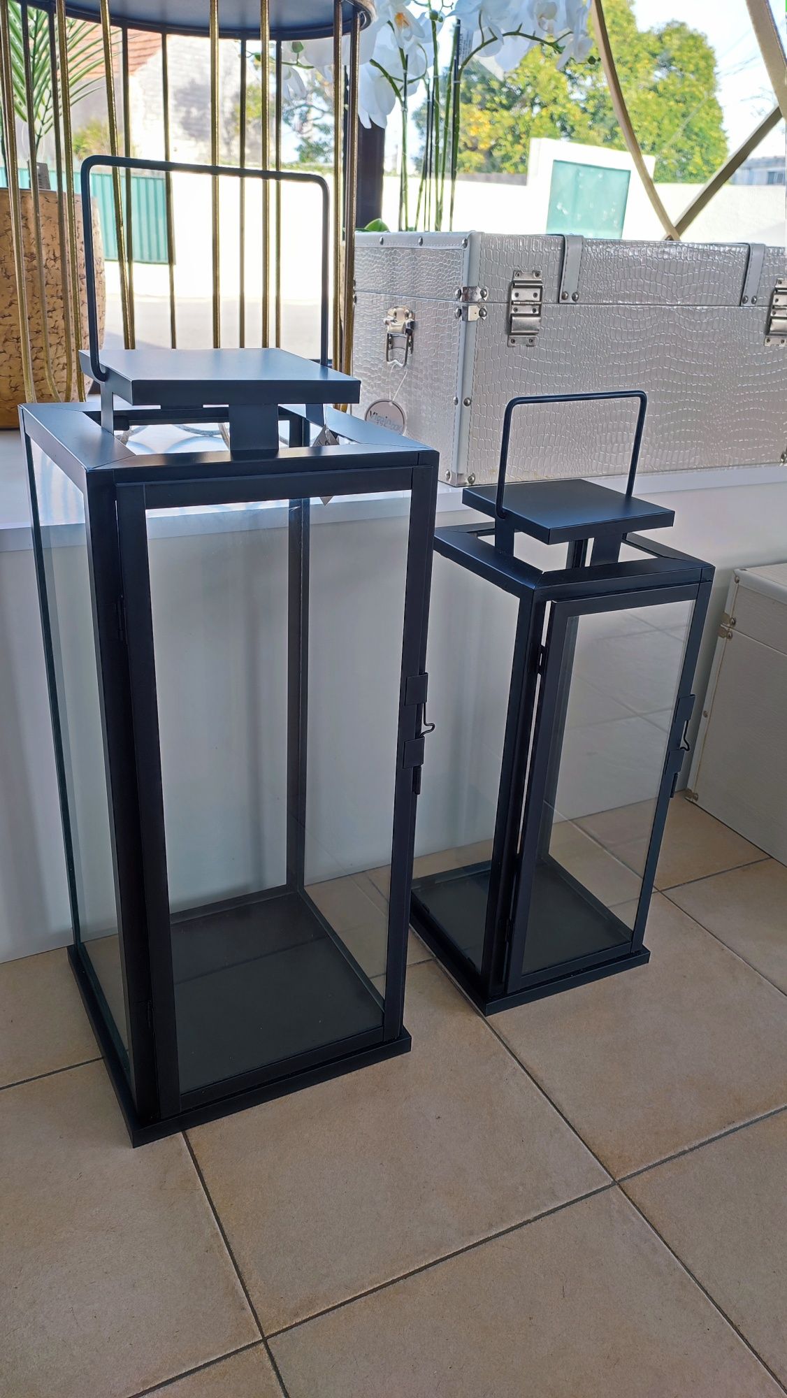 Conjunto de Lanternas de Decoração 48cm e 60cm ( Novo )