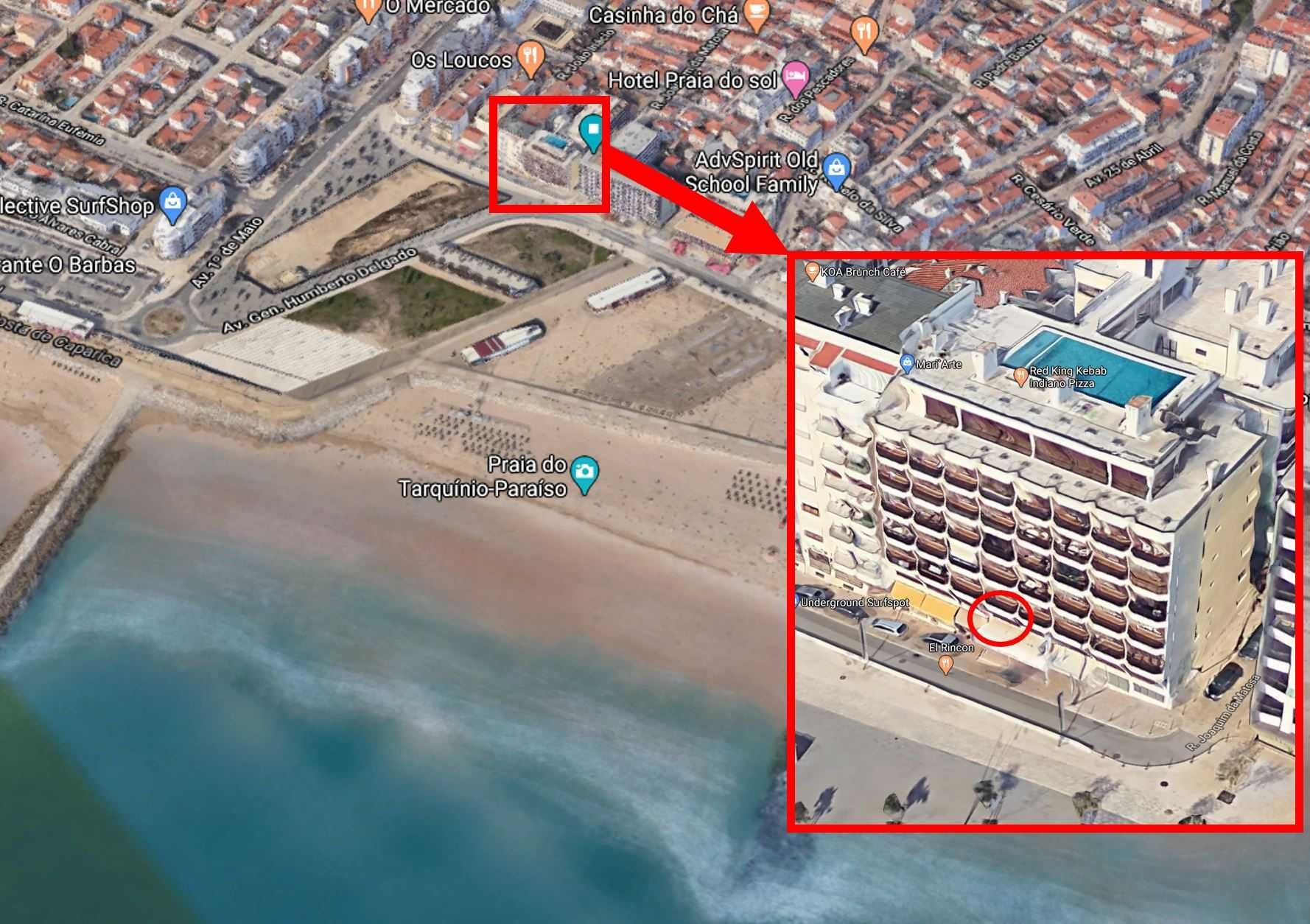 Apartamento T1, Costa de Caparica, frente mar. (venda ou permuta)