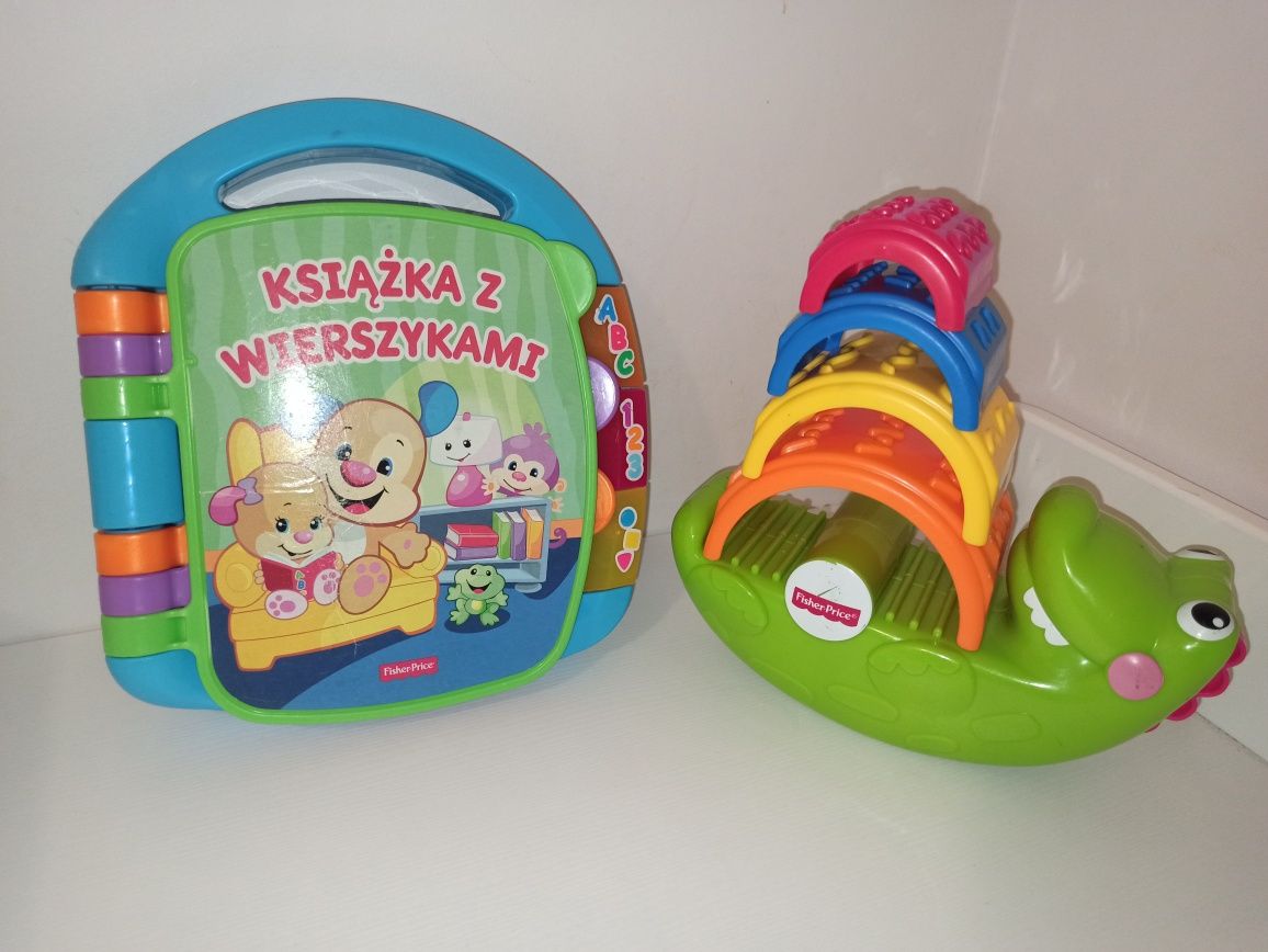 Zabawki Fisher Price, książka z wierszykami Fisher Price, krokodyl