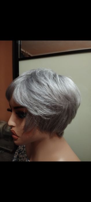 Парик 100%натуральный волос лёгкий удобный