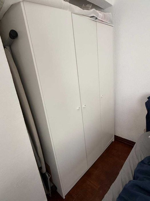 KLEPPSTAD IKEA Roupeiro c/3 portas, branco, 117x176 cm