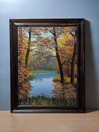 Картина пейзаж осінь масло в рамці
