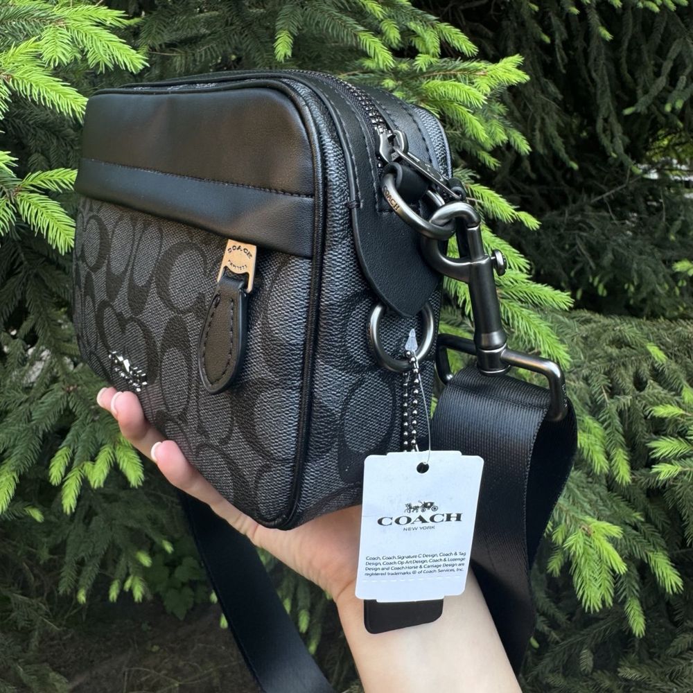 Оригінал!! Чоловіча шкіряна сумка через плече коач, Coach