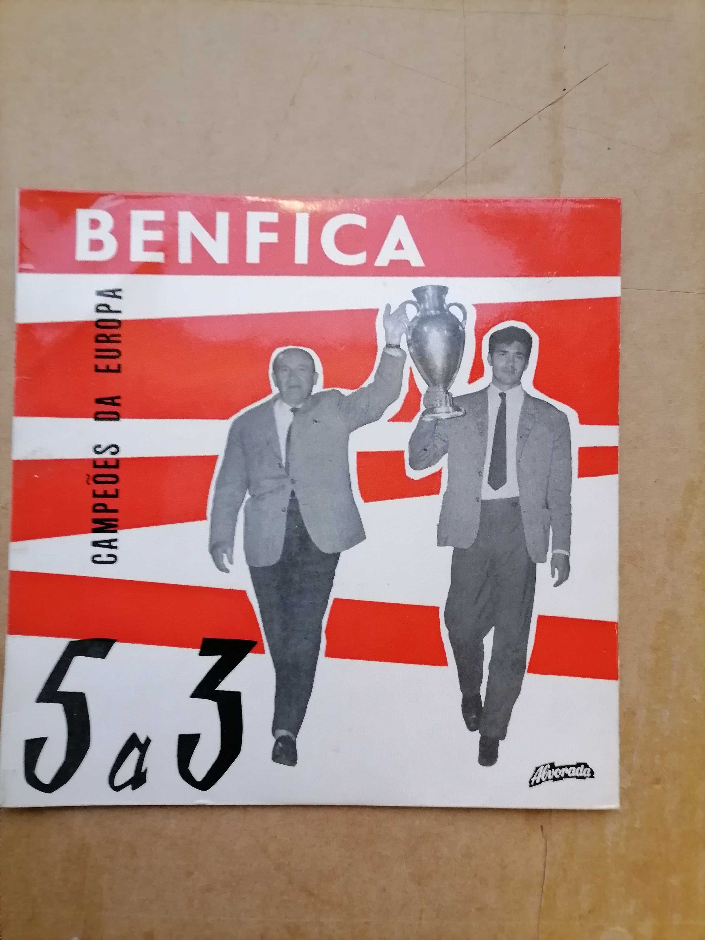Vinil BENFICA Campeões Europa 1962 Marcha 5 a 3  (Final c/Real Madrid)