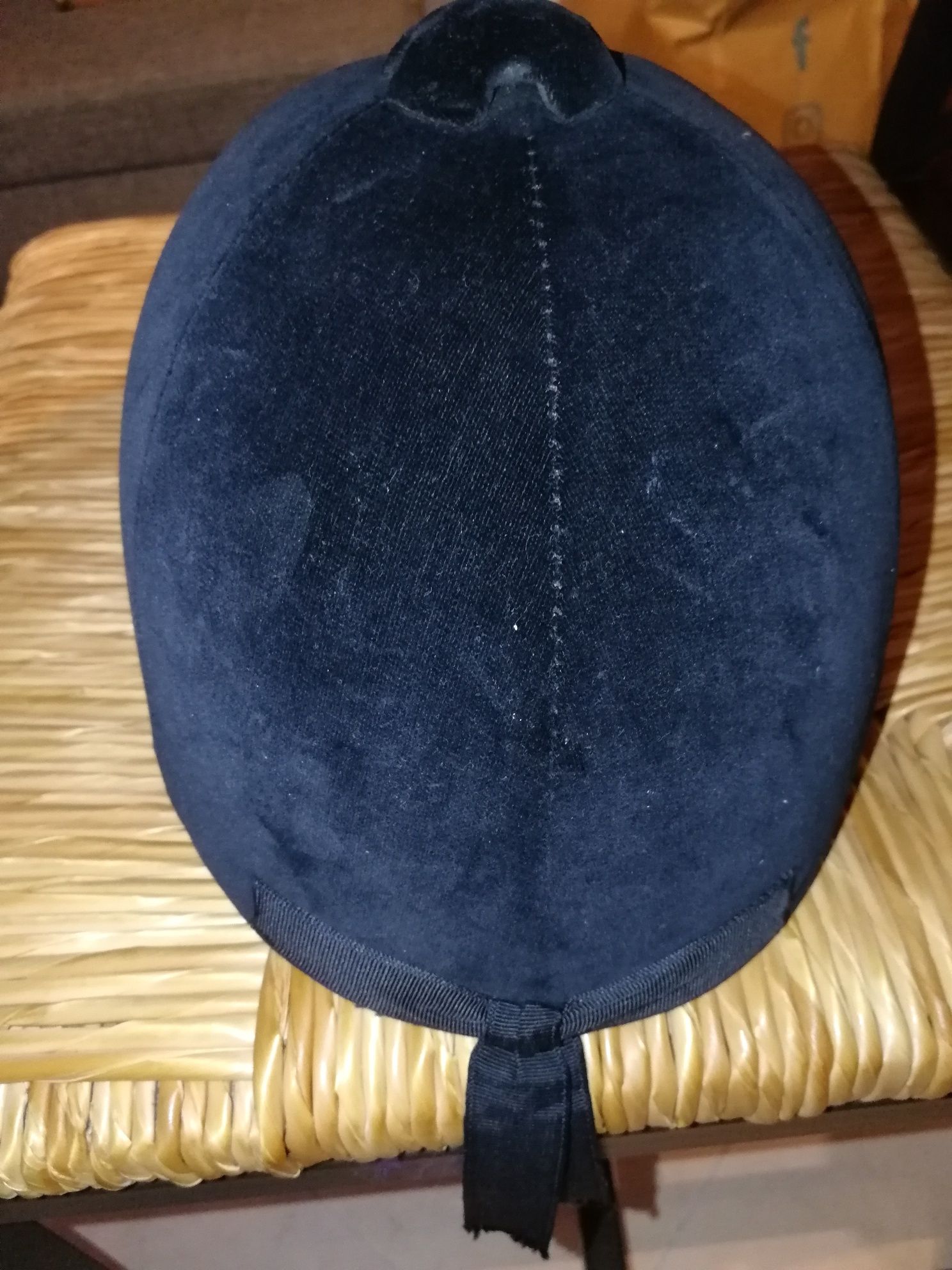 Capacete toque equitação veludo preto coleção Vintage Christy Beaufort