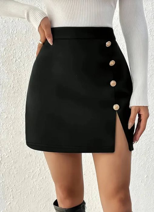 Спідниця чорна з розрізом