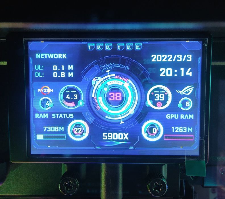 Ecrã 3,5" polegadas mini Type C