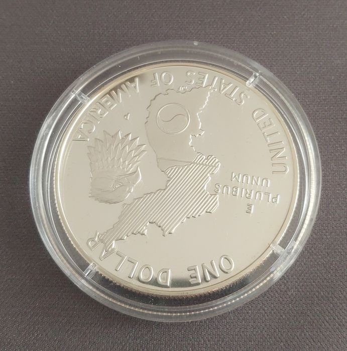 USA 1 dolar Dollar Korea Wojna Koreańska, srebro, moneta