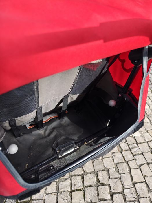 Reboque bicicleta Hamax 2 lugares - também é carrinho para crianças