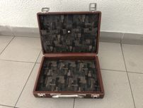 Mala vintage castanha 27x37