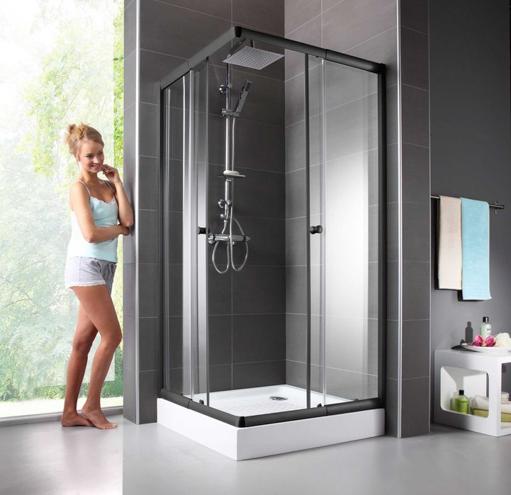 Kabina prysznicowa 90x90 z brodzikiem i odpływami GWARANCJA!POLECAM