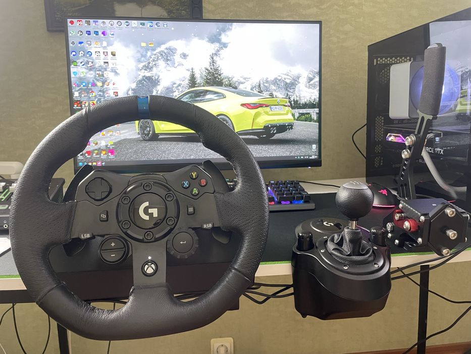 Ручник + МКПП + Руль Logitech G923 Trueforce в хорошем состоянии
