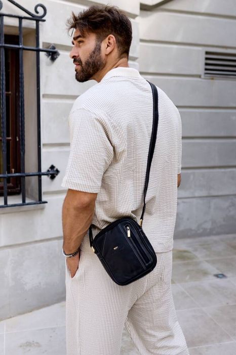 skórzana saszetka-listonoszka męska na ramię - peterson