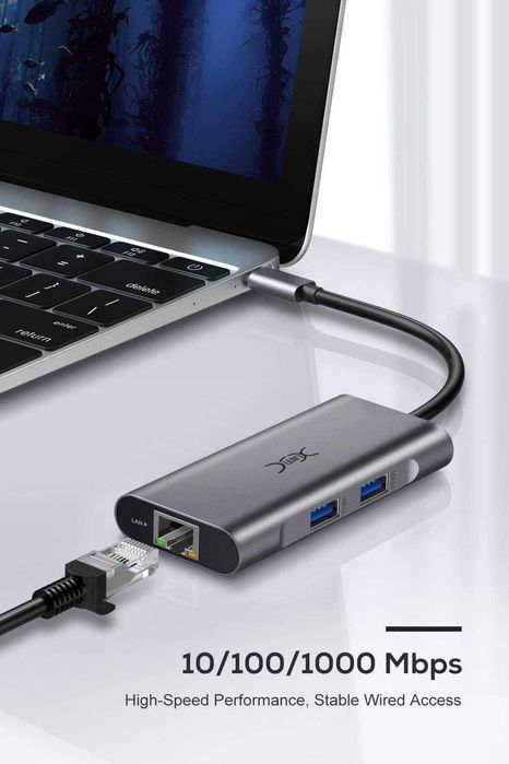 YXwin adapter - koncentrator USB C, USB C do HDMI 4K, 6 w 1