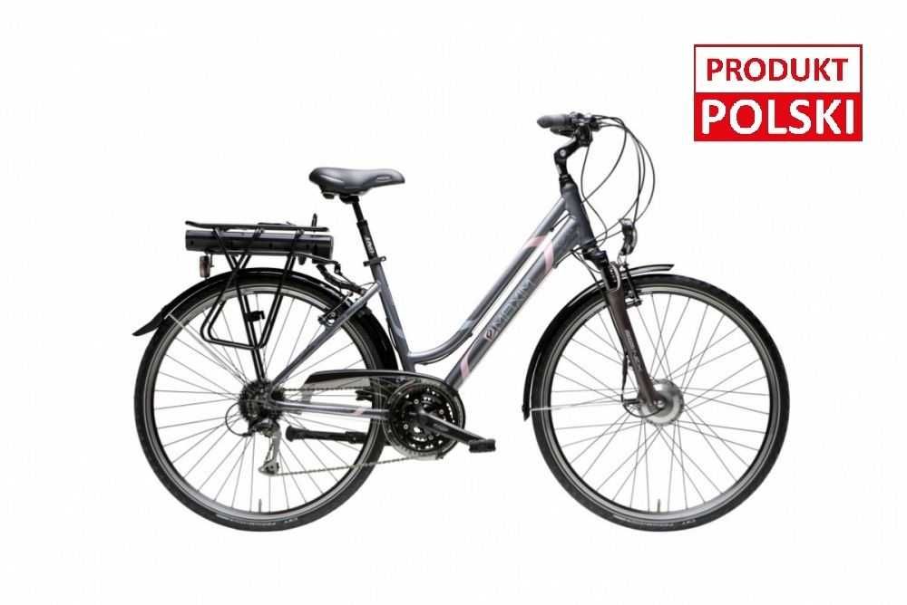 Polski rower elektryczny Maxim EMT 2.4 28" grafitowy 18"