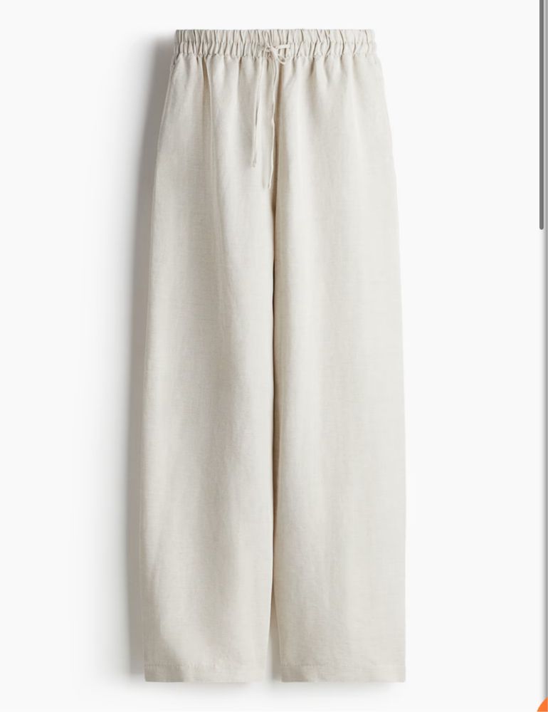 Лляні штани h&m, лляні брюки h&m