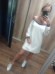 Asos sukienka dresowa bluza odkryte ramiona 34 36