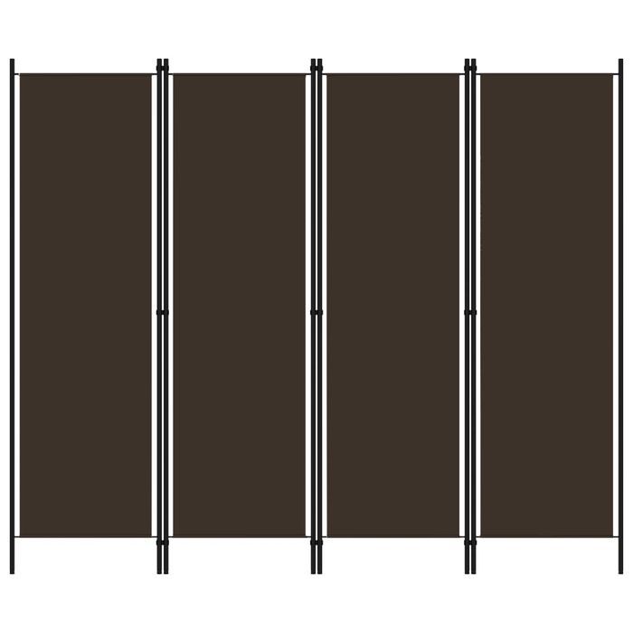 Vidaxl Parawan 4-Panelowy, Brązowy, 200 X 180 Cm