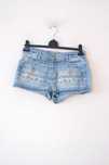 jeansowe krotkie spodenki shorty zdobione diy z cwiekami 38 M dzinsowe