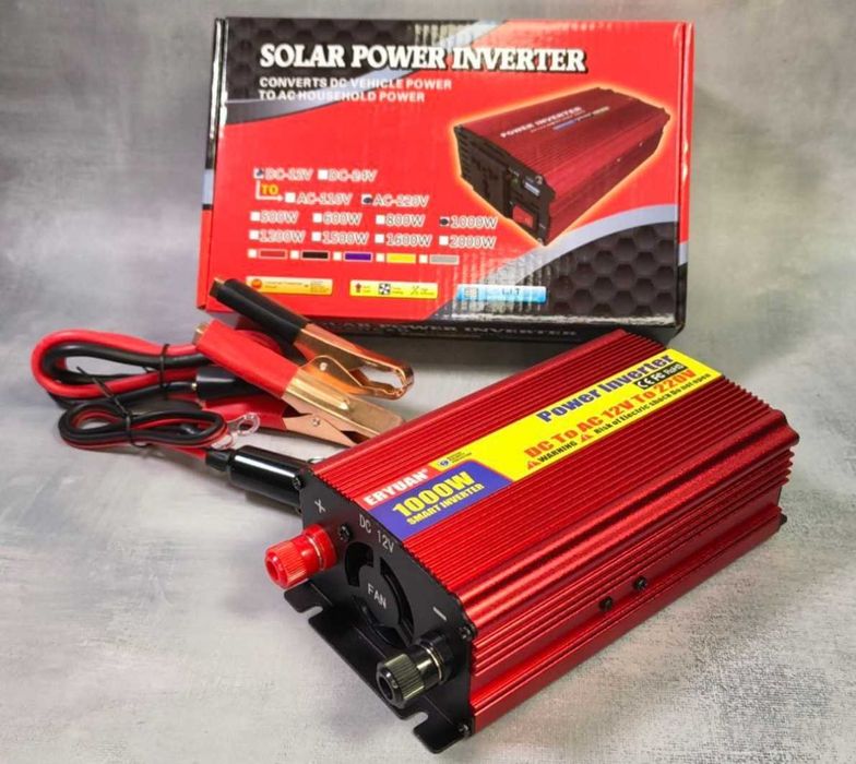 Інвертор перетворювач автомобільний Power Inverter 12v-220v 1000W