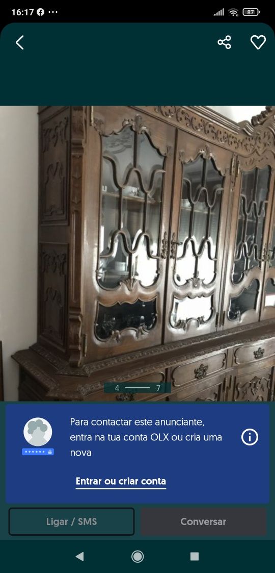 cristaleira de sala de jantar. pela melhor oferta mensagem privada.