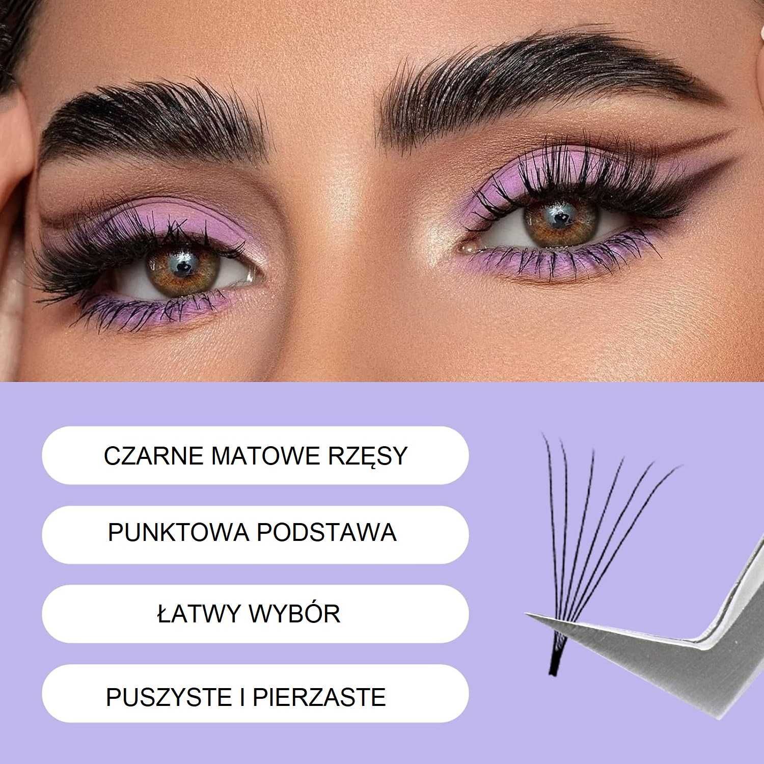 WENDYLASHES kępki 0,07 C do przedłużania 6D objętość 9-20mm 1200szt